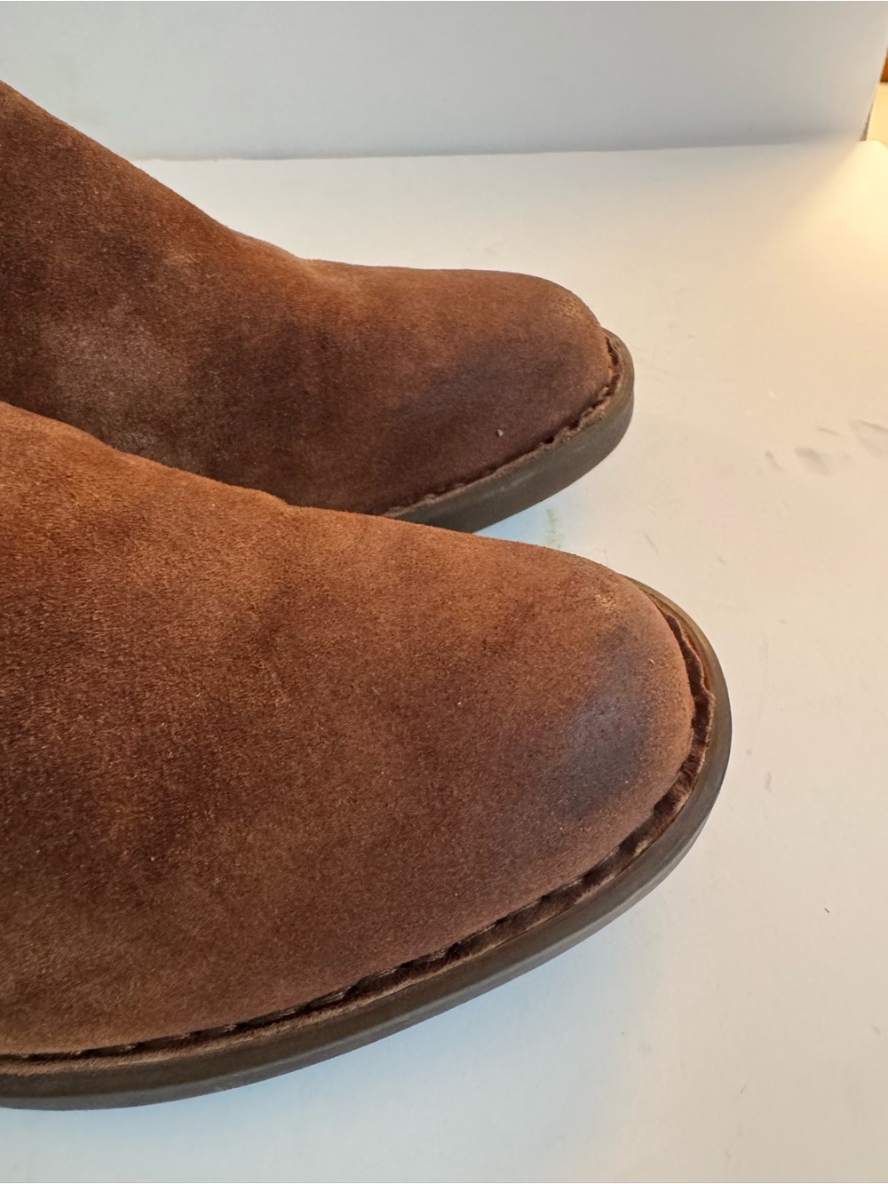 Born Women's Suede Ankle Boots in Brown - Classic Buckle Strap - Picture 9 of 14